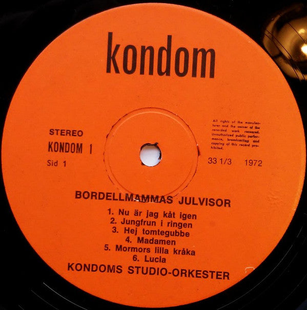 Kondoms Studio-Orkester ~ Bordellmammas Julvisor (Vinyl) - Djungel & Jazz