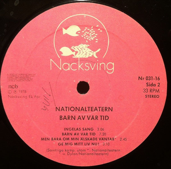 Nationalteatern : Barn Av Vår Tid (LP, Album)