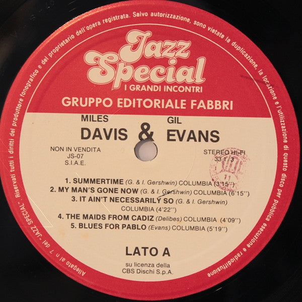 Miles Davis & Gil Evans ~ Miles Davis & Gil Evans (Vinyl) - Djungel & Jazz