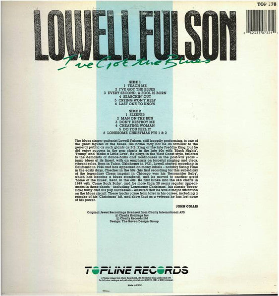 Lowell Fulson : I've Got The Blues (LP, Album, RE)