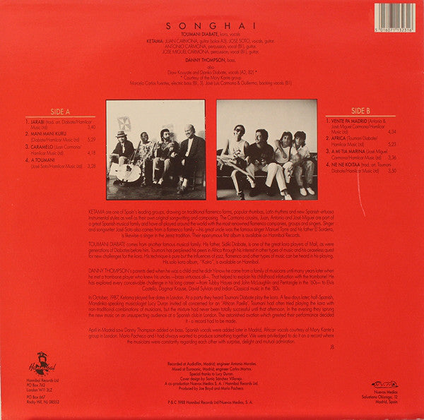 Ketama (2) ∙ Toumani Diabate* ∙ Danny Thompson : Songhai (LP, Album)