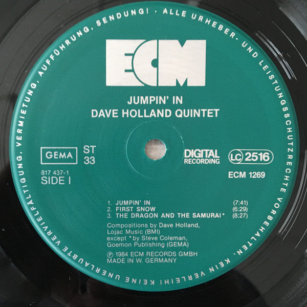 Dave Holland Quintet ~ Jumpin' In (Vinyl) - Djungel & Jazz