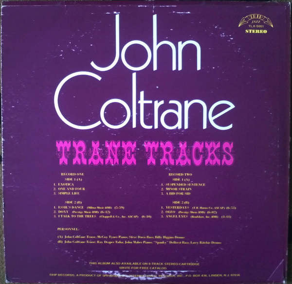 John Coltrane ~ Trane Tracks (Vinyl) - Djungel & Jazz