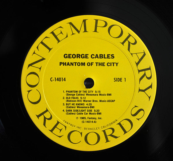 George Cables ~ Phantom Of The City (Vinyl) - Djungel & Jazz