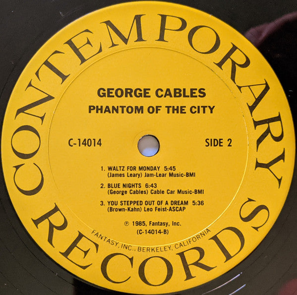 George Cables ~ Phantom Of The City (Vinyl) - Djungel & Jazz