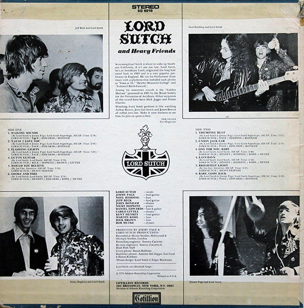 Lord Sutch And Heavy Friends : Lord Sutch And Heavy Friends (LP, Album)