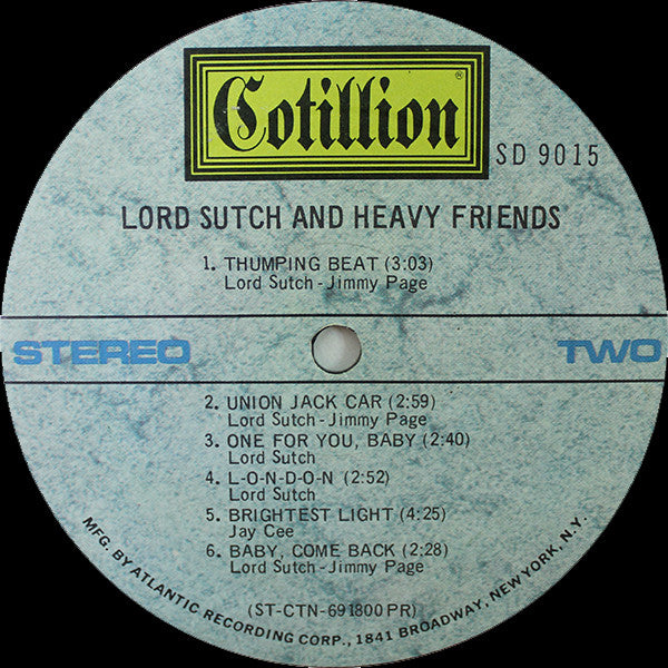 Lord Sutch And Heavy Friends : Lord Sutch And Heavy Friends (LP, Album)