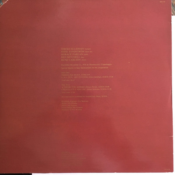 Red Mitchell Quintet ~ Chocolate Cadillac (Vinyl) - Djungel & Jazz