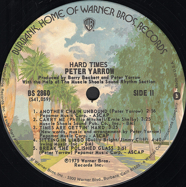 Peter Yarrow : Hard Times (LP, Album, Pit)