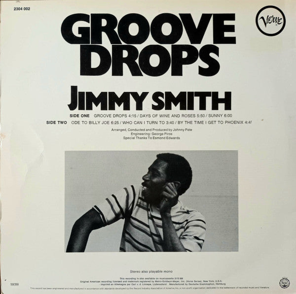 Jimmy Smith : Groove Drops (LP, Album)