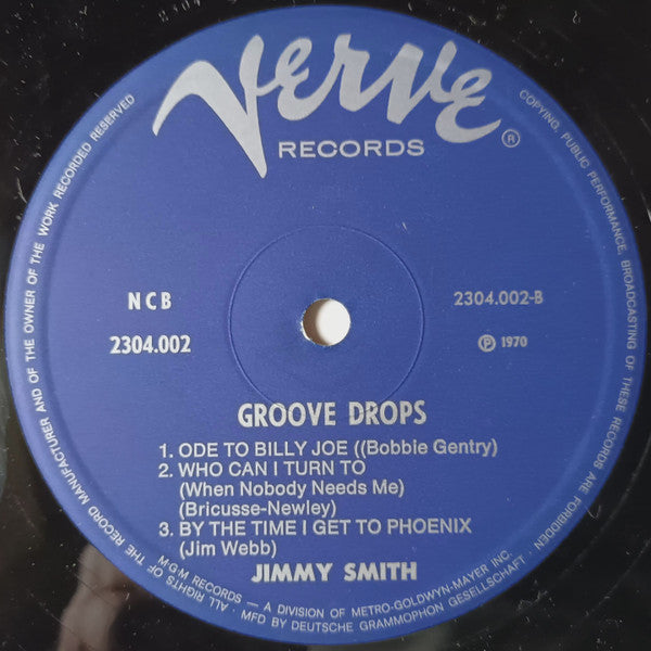 Jimmy Smith : Groove Drops (LP, Album)
