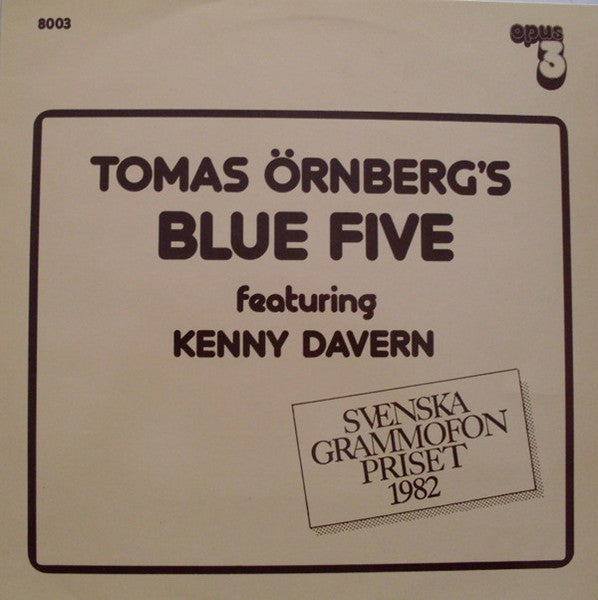 Tomas Örnberg's Blue Five Feat. Kenny Davern ~ Tomas Örnberg's Blue Five (Vinyl) - Djungel & Jazz