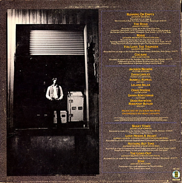 Jackson Browne ~ Running On Empty (Vinyl) - Djungel & Jazz