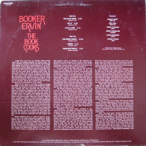 Booker Ervin ~ The Book Cooks (Vinyl) - Djungel & Jazz