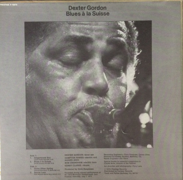 Dexter Gordon ~ Blues A La Suisse (Vinyl) - Djungel & Jazz