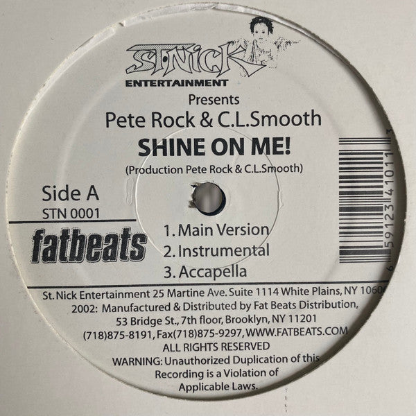 Pete Rock & C.L. Smooth : Shine On Me / Climax (12")