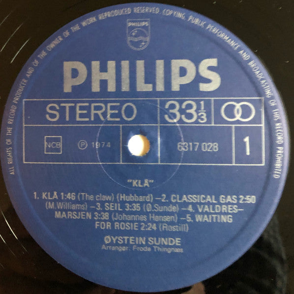 Øystein Sunde ~ Klå (Vinyl) - Djungel & Jazz