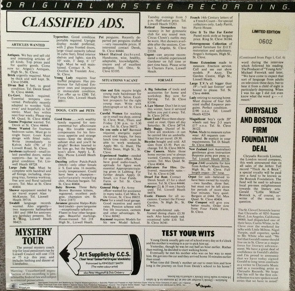 Jethro Tull ~ Thick As A Brick (Vinyl) - Djungel & Jazz