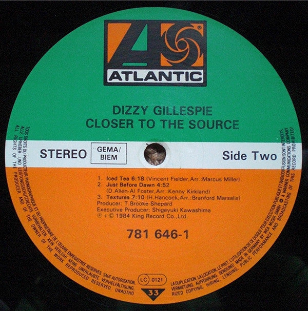 Dizzy Gillespie ~ Closer To The Source (Vinyl) - Djungel & Jazz