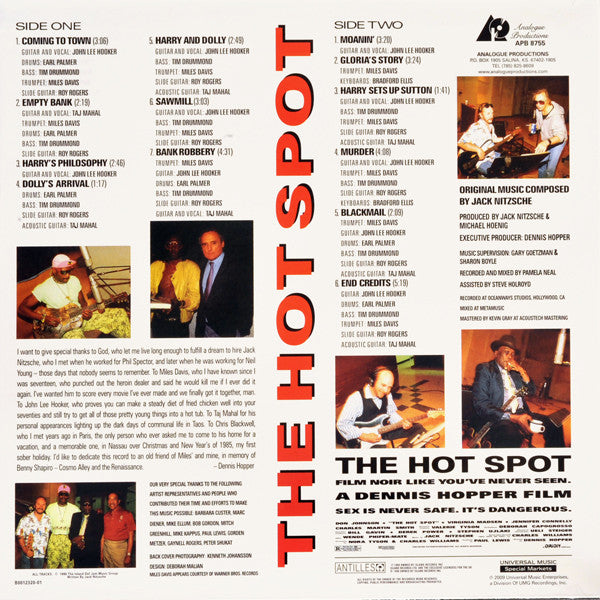 Jack Nitzsche ~ The Hot Spot - Original Motion Picture Soundtrack (Vinyl) - Djungel & Jazz