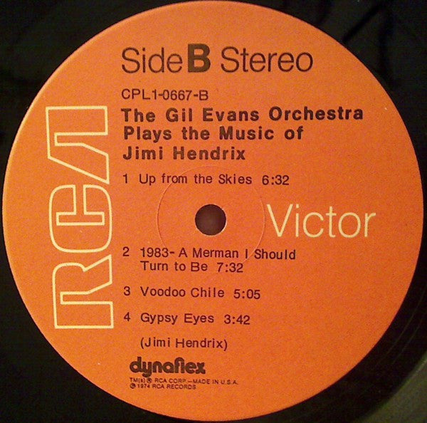 Gil Evans And His Orchestra ~ Plays The Music Of Jimi Hendrix (Vinyl) - Djungel & Jazz