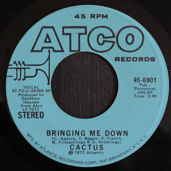 Cactus  ~ Bringing Me Down (Vinyl) - Djungel & Jazz