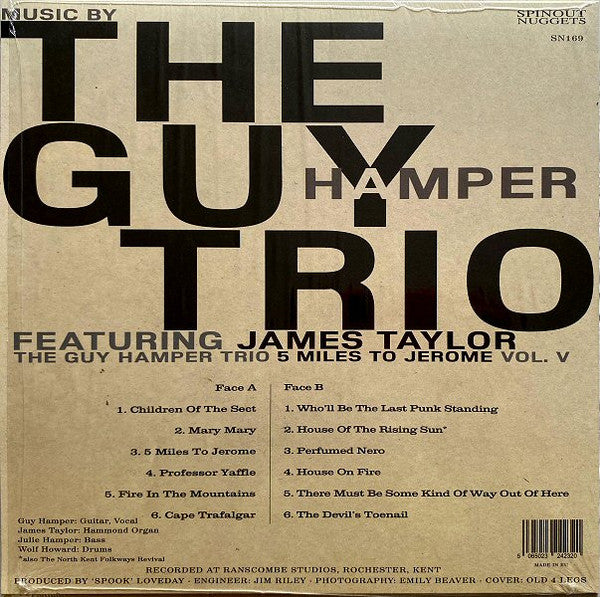 The Guy Hamper Trio Featuring James Taylor ~ 5 Miles To Jerome (Vol. V) (Vinyl) - Djungel & Jazz