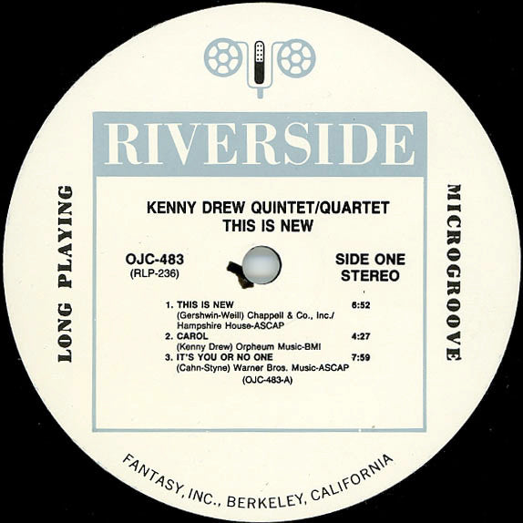 Kenny Drew Quintet / Quartet ~ This Is New (Vinyl) - Djungel & Jazz