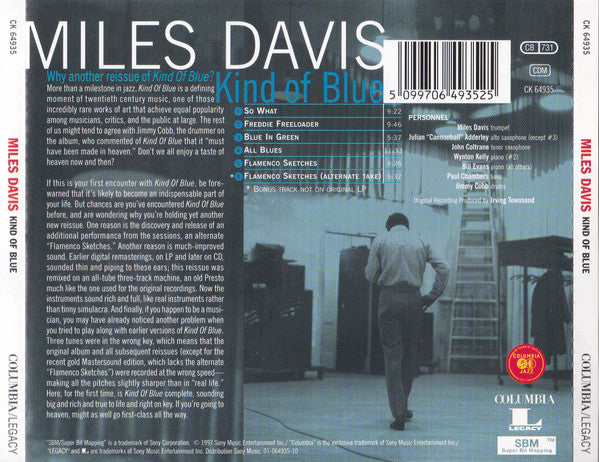 Miles Davis ~ Kind Of Blue (Vinyl) - Djungel & Jazz