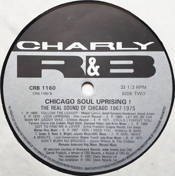 Various ~ Chicago Soul Uprising! The Real Sound Of Chicago 1967-1975 (Vinyl) - Djungel & Jazz