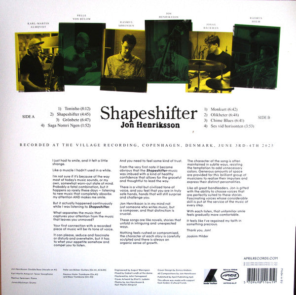 Jon Henriksson ~ Shapeshifter (Vinyl) - Djungel & Jazz