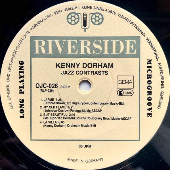 Kenny Dorham : Jazz Contrasts (LP, Album, RE)