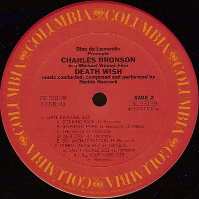 Herbie Hancock ~ Death Wish (Original Soundtrack Recording) (Vinyl) - Djungel & Jazz