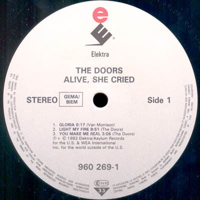 Doors ~ Alive, She Cried (Vinyl) - Djungel & Jazz