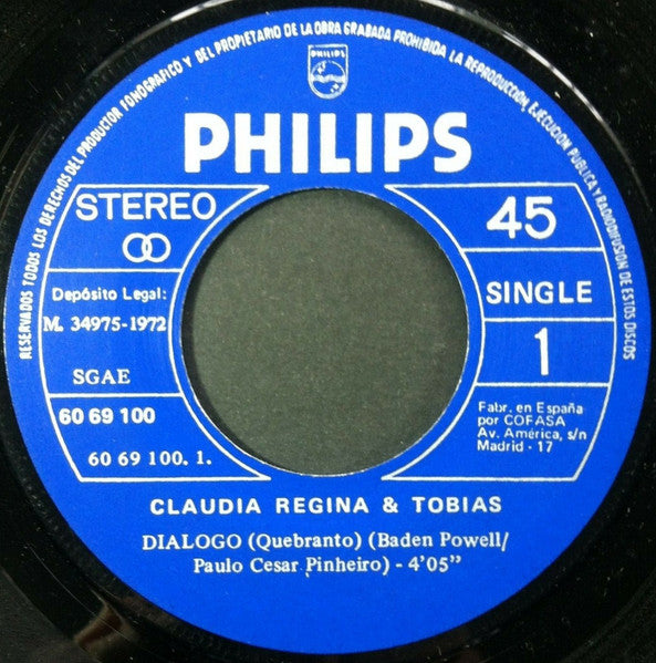 Claudia Regina * Tobias (25) : Dialogo (Quebranto) (7", Single)
