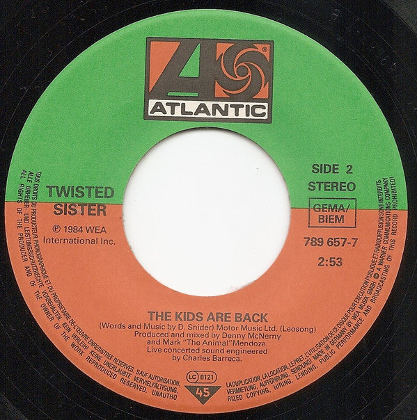 Twisted Sister : We're Not Gonna Take It (7", Single)