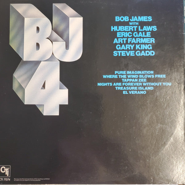 Bob James ~ BJ4 (Vinyl) - Djungel & Jazz