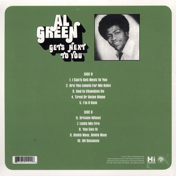 Al Green ~ Gets Next To You (Vinyl) - Djungel & Jazz