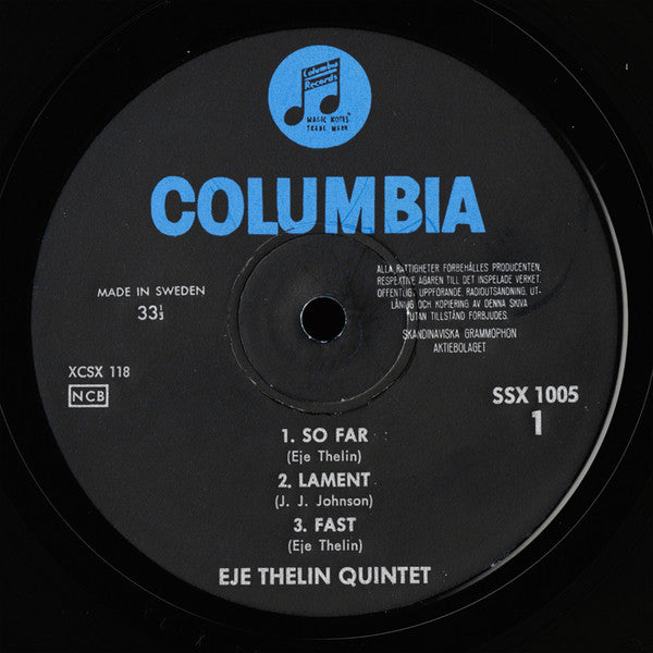 Eje Thelins Kvintett ~ So Far (Vinyl) - Djungel & Jazz