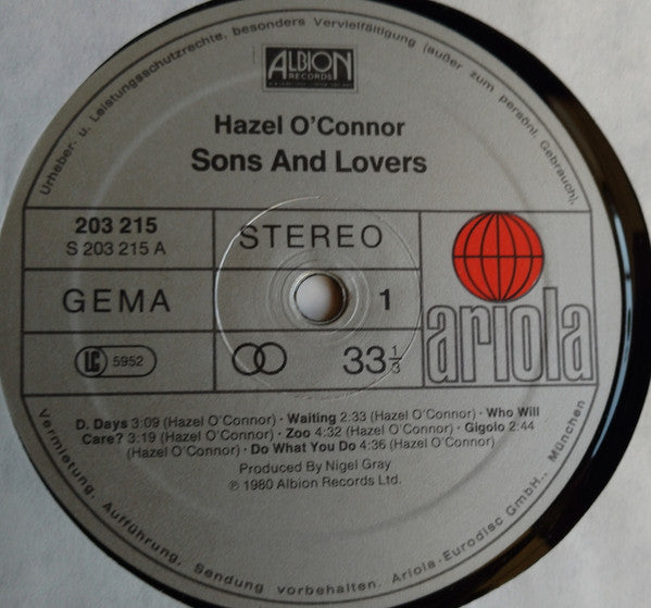 Hazel O'Connor ~ Sons And Lovers (Vinyl) - Djungel & Jazz