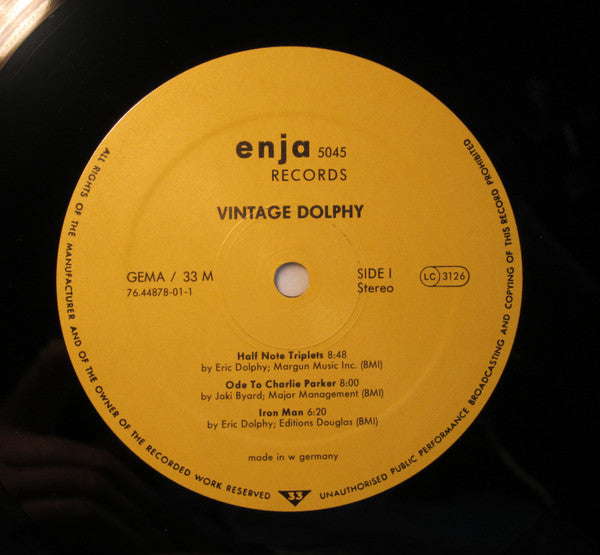 Eric Dolphy ~ Vintage Dolphy (Vinyl) - Djungel & Jazz