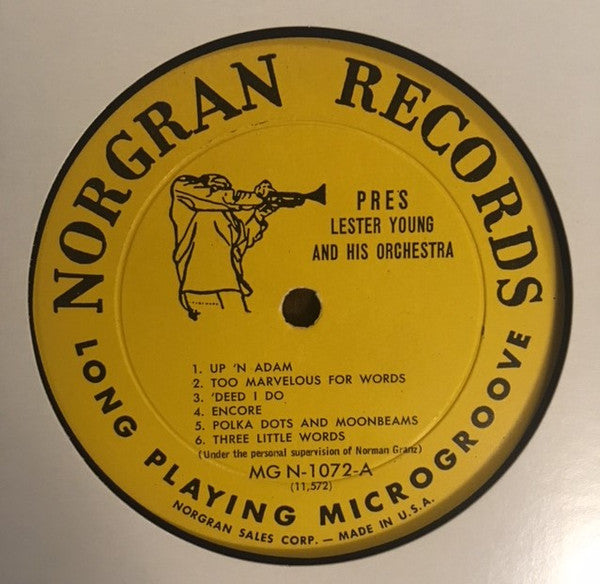 Lester Young And His Orchestra : Pres (LP, Album, Mono)