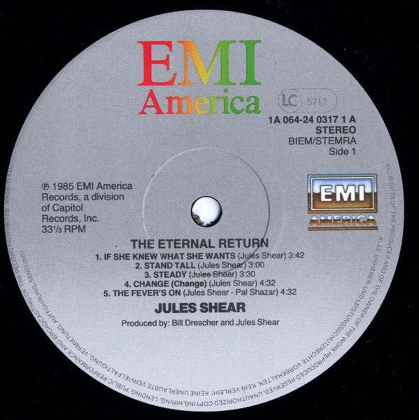 Jules Shear : The Eternal Return (LP, Album)