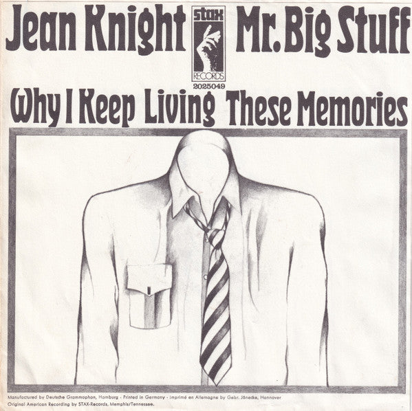 Jean Knight ~ Mr. Big Stuff / Why I Keep Living These Memories (Vinyl) - Djungel & Jazz
