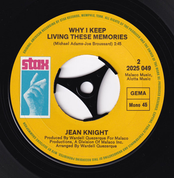 Jean Knight ~ Mr. Big Stuff / Why I Keep Living These Memories (Vinyl) - Djungel & Jazz