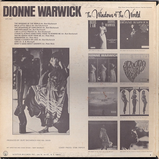 Dionne Warwick : The Windows Of The World (LP, Album, Ter)