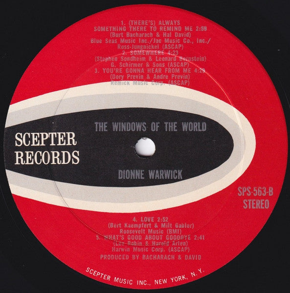 Dionne Warwick : The Windows Of The World (LP, Album, Ter)