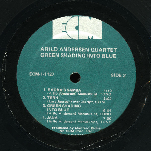 Arild Andersen Quartet ~ Green Shading Into Blue (Vinyl) - Djungel & Jazz