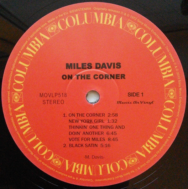 Miles Davis ~ On The Corner (Vinyl) - Djungel & Jazz