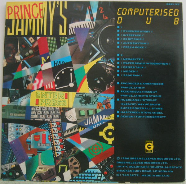 Prince Jammy : Computerised Dub (LP, Album)